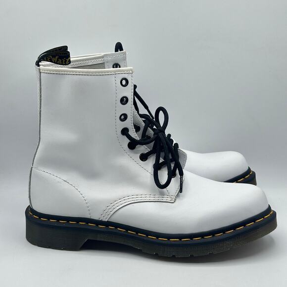 DR. MARTEN 1460 Softy T Leather Lace Up Combat Boots Sz 10 - Picture 2 of 7